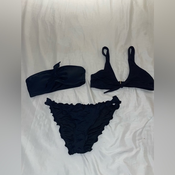 Three piece black bikini set - Picture 2 of 7